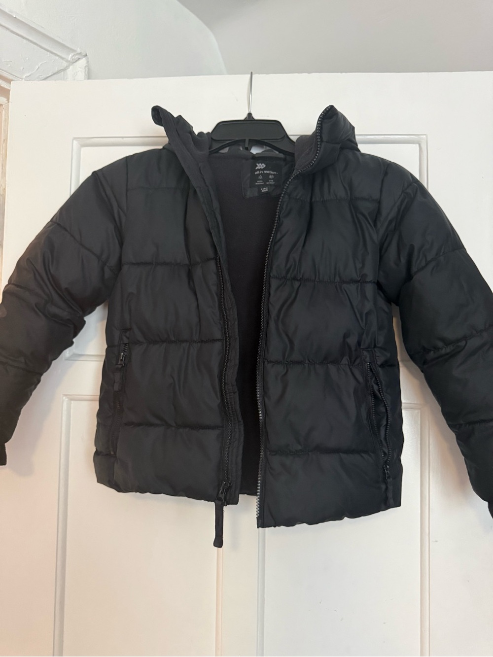 all in motion Kids Black Hooded Puffer Jacket